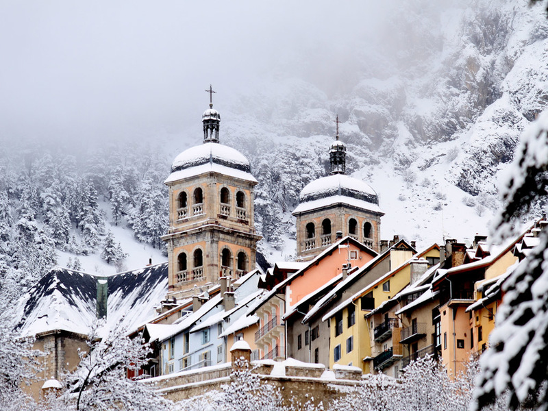 Briancon Old Town in the snow